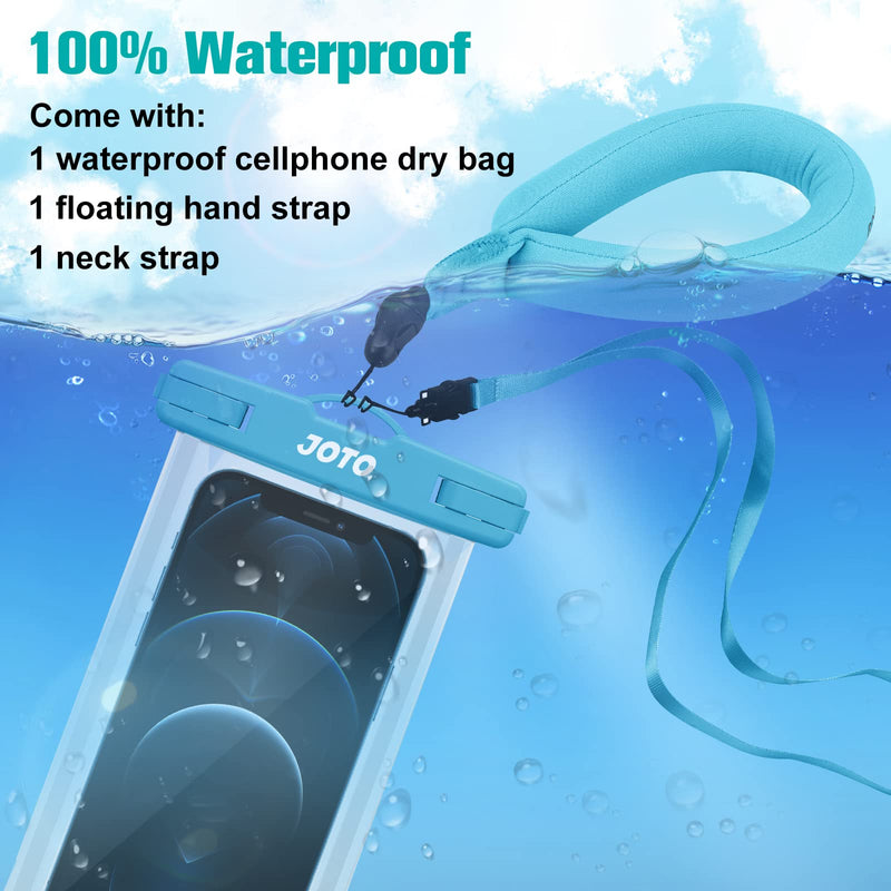  [AUSTRALIA] - JOTO 1 Universal Waterproof Pouch + 1 Floating Wrist Strap Bundle with Universal Waterproof Cell Phone Dry Bag