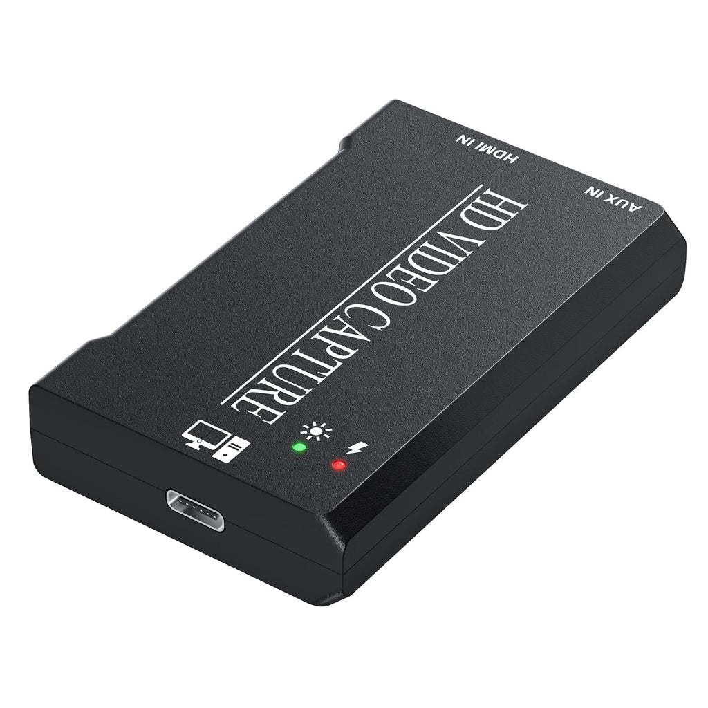  [AUSTRALIA] - Audio Video Capture Cards 1080P HDMI to TYPE-C USB 2.0 Record to Camcorder Action Cam Computer Capture Device for Streaming, Live Broadcasting, Gaming-HDMI and USB Cable is included