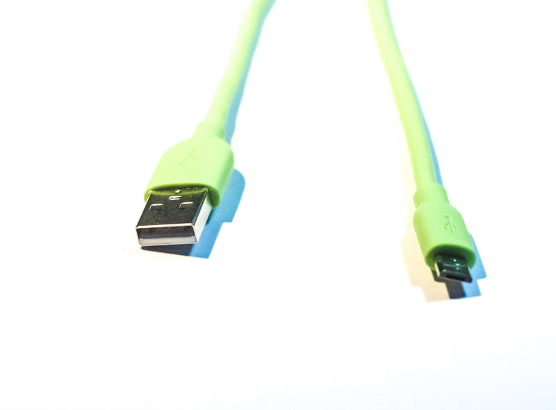  [AUSTRALIA] - USB A to Micro B Colored Phone Charging Cable 3FT-PVC jacket-Green Green 3 Feet-PVC