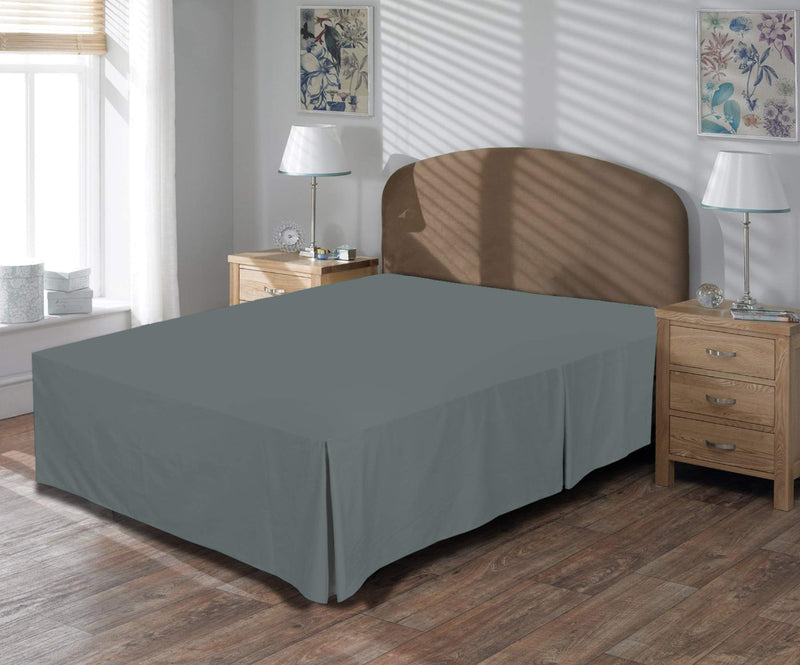  [AUSTRALIA] - Utopia Bedding Bed Skirt - Soft Quadruple Pleated Dust Ruffle - Easy Fit with 16 Inch Tailored Drop - Hotel Quality, Shrinkage and Fade Resistant (Full, Grey) Full