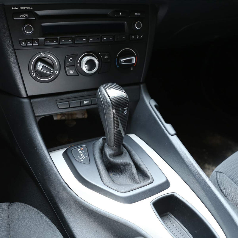 CHEYA Carbon Fiber Style ABS Car Center Console Gear Shift Knob Cover Trim for BMW E90 E92 E93 E87 3 Series 2005-2012 - LeoForward Australia