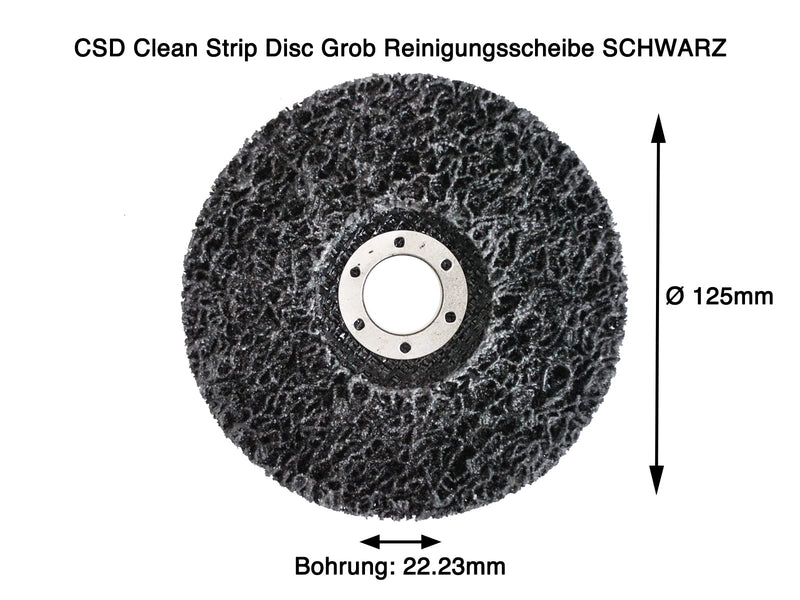  [AUSTRALIA] - Pack of 5 cleaning discs, coarse cleaning discs, CSD, diameter 125 mm, CBS for angle grinders, clean strip disc, nylon fabric disc