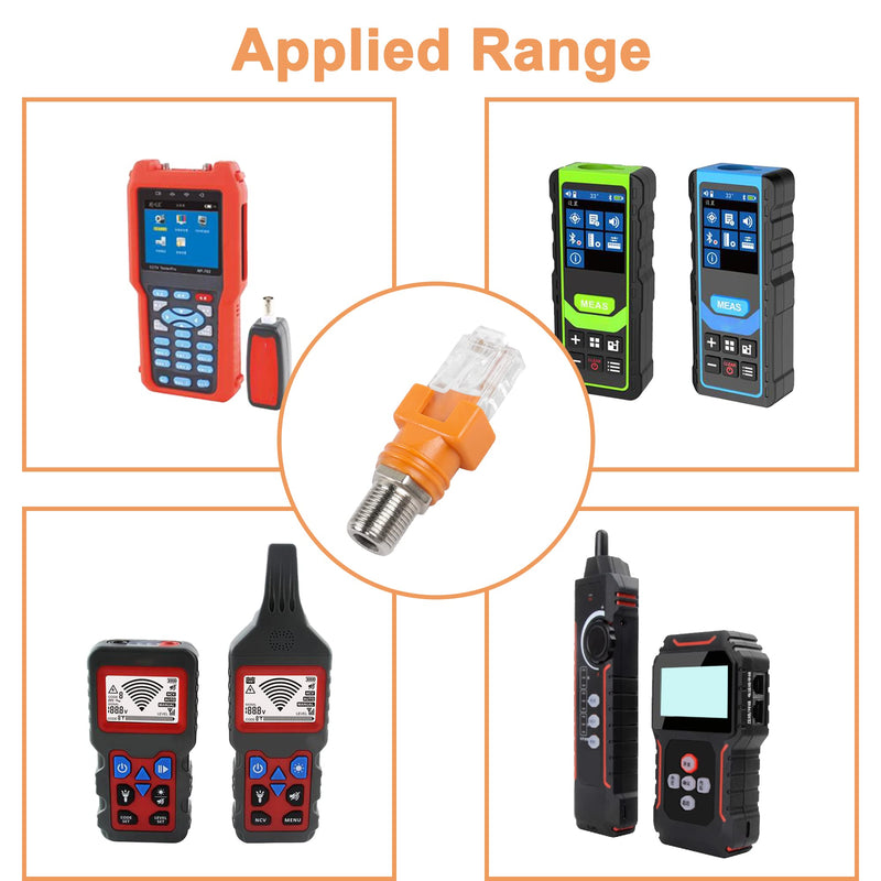  [AUSTRALIA] - MEIRIYFA RF to RJ45 Converter, Coaxial to Ethernet Adapter F Female to RJ45 Male Barrel Coax Couplers Straight Connector for Line Tester (4PCS)
