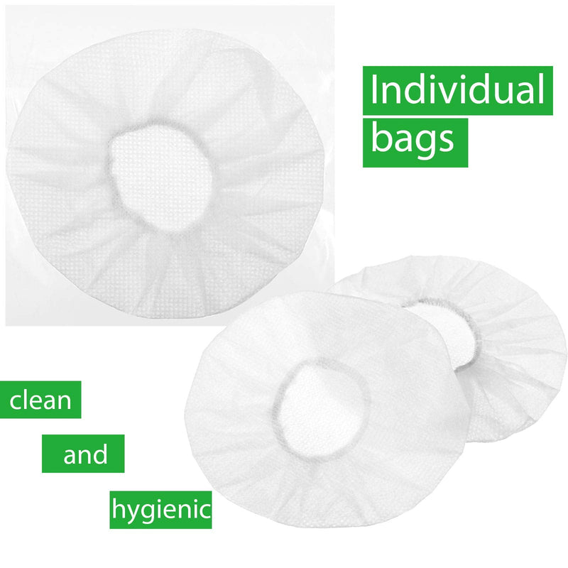  [AUSTRALIA] - 200 Pieces Disposable Headphone Covers Sanitary Headphone Ear Covers Non Woven Earpad Covers Headphone Covers for Most On Ear Headphones with 8.5 to 10 cm Earpads (L, 11 cm/ 4.3 Inch) L, 11 cm/ 4.3 Inch White