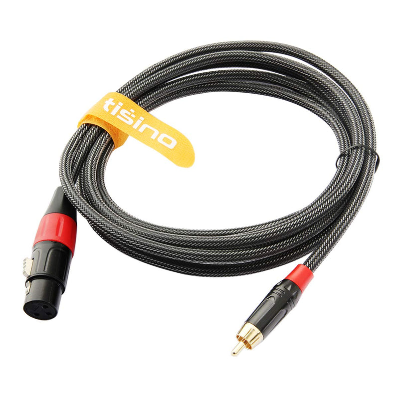 TISINO XLR to RCA Cable, Nylon Braid XLR Female to RCA Male HiFi Audio Cable, 4N OFC Wire, for Amplifier Mixer Microphone - Single, 3 Feet - LeoForward Australia