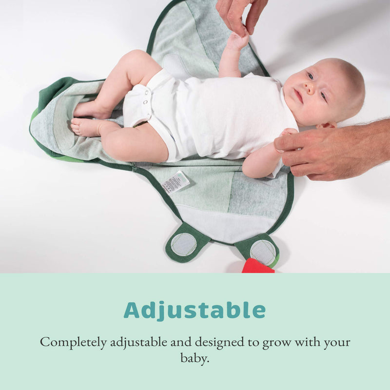  [AUSTRALIA] - Cuddle Club Baby 100% Cotton Swaddle - Infant Adjustable Newborn Blanket Wrap Small Bear - Grey