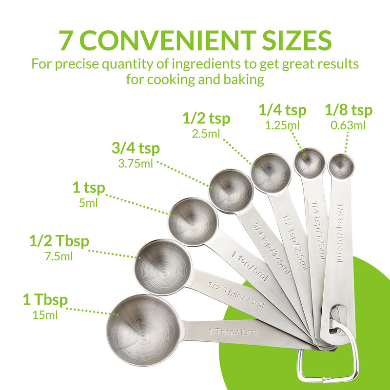 Spring Chef - Measuring Cups and Spoons Set with Handy Leveler, Heavy Duty Stainless Steel Kitchen Measuring Set for Cooking and Baking, Set of 15 - LeoForward Australia