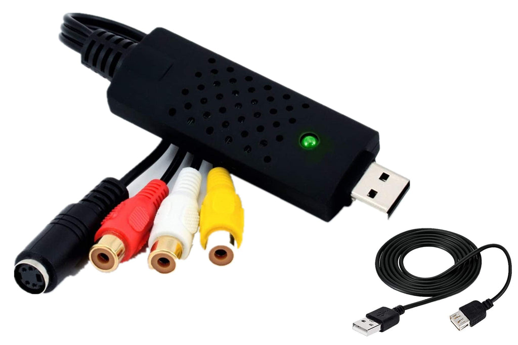  [AUSTRALIA] - USB Audio Video Capture Card, VHS/ VCR/ Hi8 to Digital DVD Grabber Adapter Support Windows 10/8/7/XP