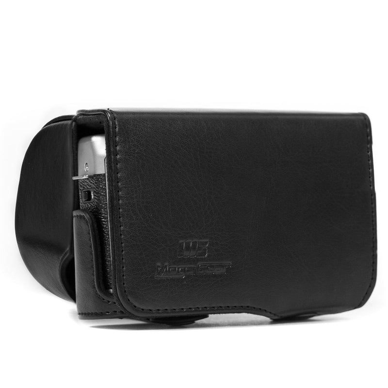  [AUSTRALIA] - MegaGear Ever Ready Leather Camera Case and Strap Compatible with Fujifilm X-A5, X-A3, X-A2, X-A1, X-M1 Black