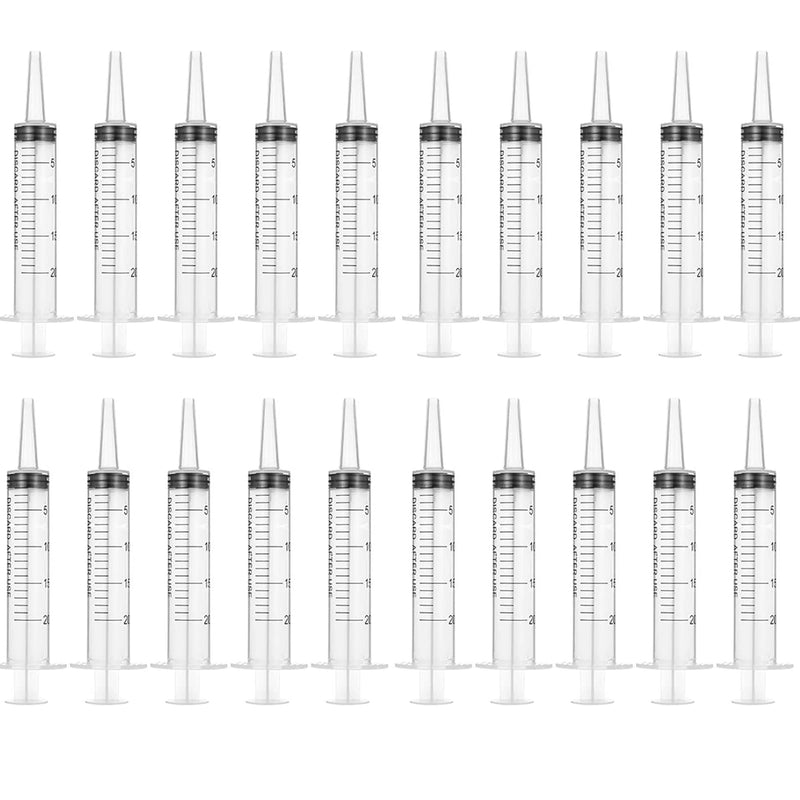  [AUSTRALIA] - 20 pack 20ml syringes with lid, plastic syringe sterile without needle, syringe for scientific laboratories, liquid measurement and dispensing, animal feeding, plant watering