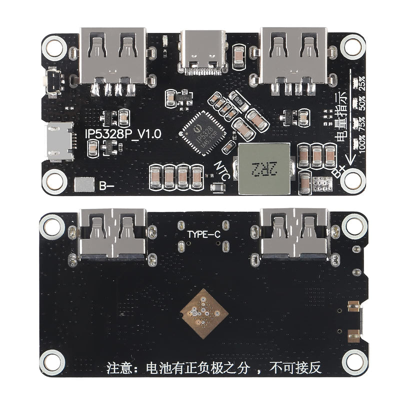  [AUSTRALIA] - DORHEA 2Pcs IP5328P Boost Charging Module Dual USB 18650 Battery Fast Charger Treasure Tpye-c 3.7V to 5V 9V 12V Step up Fast Quick Charger Circuit Board QC2.0 QC3.0 Mobile Power Main Board 2