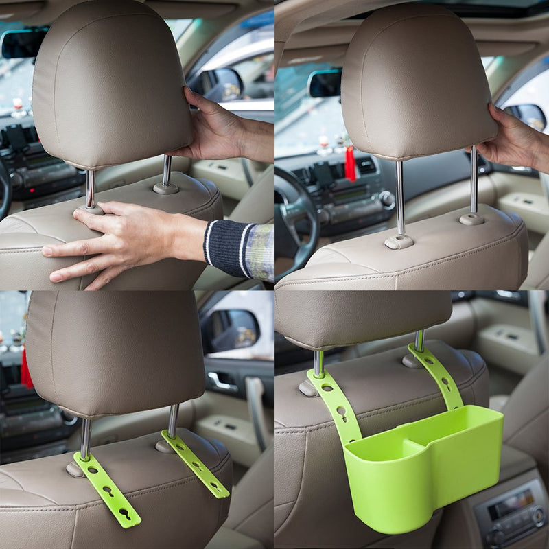  [AUSTRALIA] - Car Headrest Seat Back Organizer Cup Holder Drink Pocket Food Tray Universal Liberate Your Hands. for a More Convenient Time in Your Car(Black)
