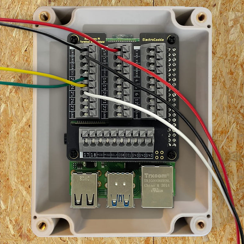  [AUSTRALIA] - ELECTROCOOKIE Raspberry Pi GPIO Terminal Block Breakout Module, Push-in Simple Spring Connector Expansion PCB Shield