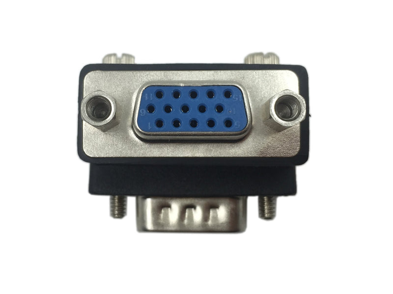 CERRXIAN 90 Degree VGA 15 Pin Male to Female Extension Cable Converter Adapter Coupler - LeoForward Australia