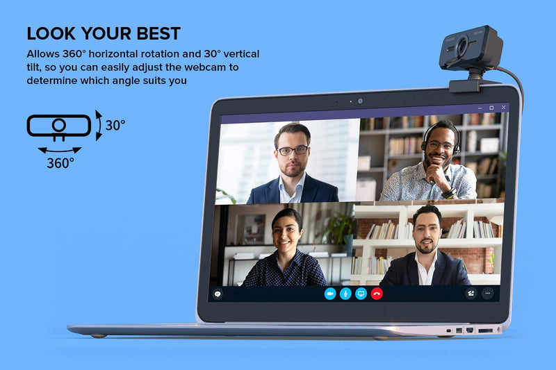  [AUSTRALIA] - Creative Live! Cam Sync 1080p V2 Full HD Wide-Angle USB Webcam with Auto Mute and Noise Cancellation for Video Calls, Improved Dual Built-in Mic, Privacy Lens Cap, Universal Tripod Mount 1080p/30FPS + Auto Mute and Noise Cancellation