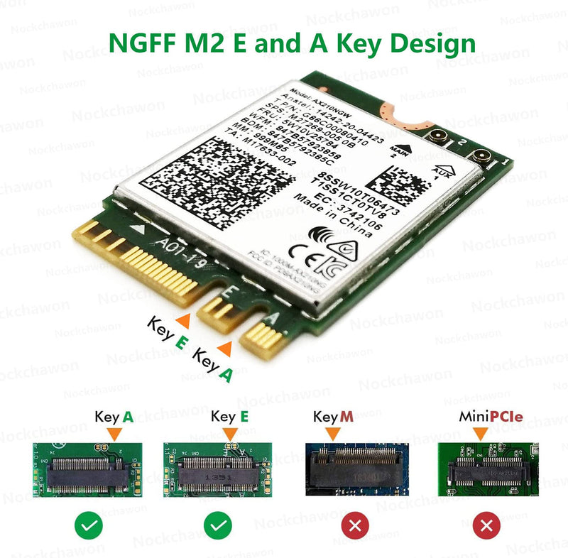  [AUSTRALIA] - 802.11AX WiFi 6E AX210NGW WiFi Card,Expand to Tri-Band 6GHz/5GHz/2.4GHz M.2 NGFF Wireless Bluetooth 5.2 Card Interface WiFi Adapter for Laptop Support Windows 10/11 64bit