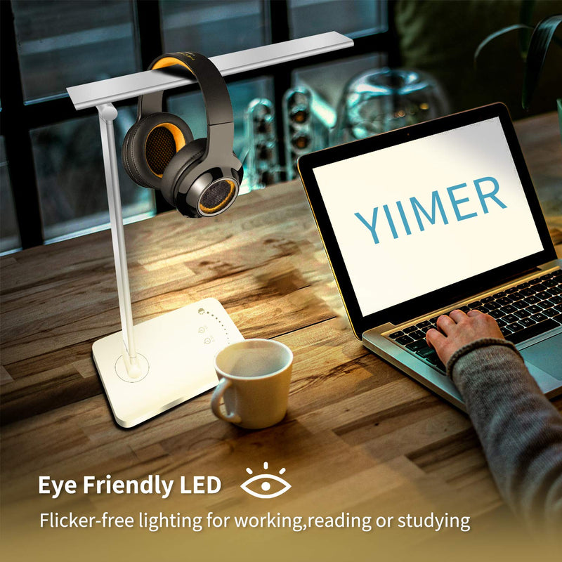 Pro Eye-Caring Natural Light Touch Table LED Desk Lamp with USB Charging Port Rechargeable 2000mah Battery Home Office Reading Kids Study Small Lamps, 5 Color, 5 Brightness Levels, 0.5/1h Timing White - LeoForward Australia