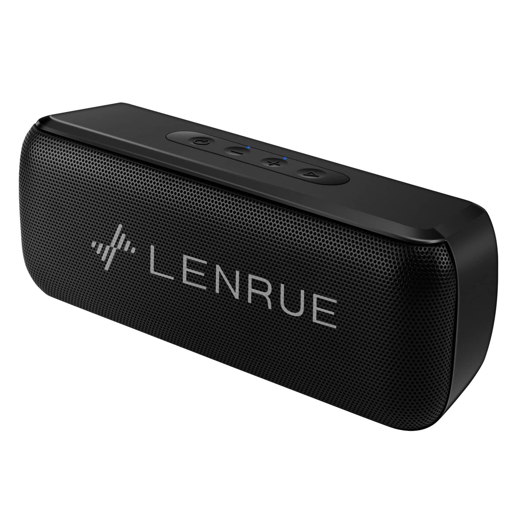  [AUSTRALIA] - LENRUE Bluetooth Speaker,Wireless Portable Speakers with TWS, 12H Playtime, Clear Sound for Home,Travel and Outdoor,Handfree Calls Compatible with for iPhone, Samsung Android and More Matte Black