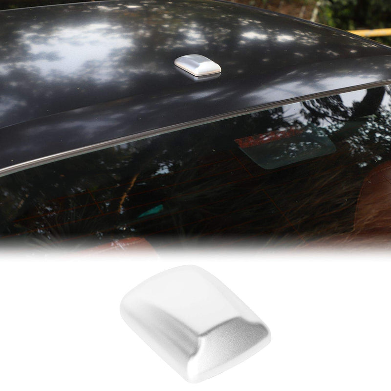  [AUSTRALIA] - CheroCar Radio Antenna Base Cover Trim for Dodge RAM 1500 Pickup Trunks 2010-2015, for Dodge Charger 2010-2020, for Dodge Challenger 2009-2020, Exterior Decoration Accessories, Silver