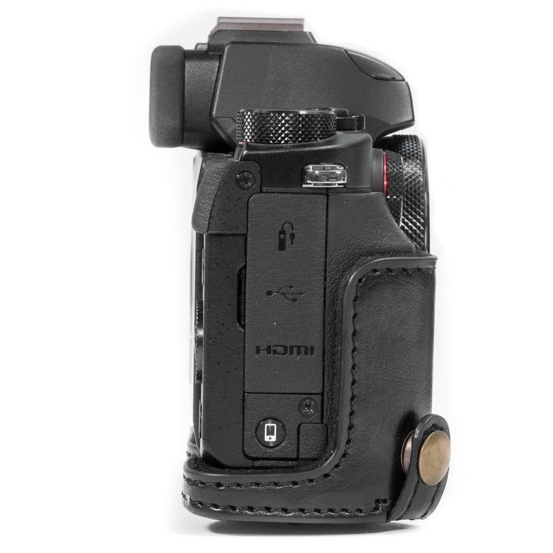  [AUSTRALIA] - MegaGear Ever Ready Camera Case, Bag for Canon PowerShot G5 X G5X Digital Camera (Black, PU Leather) (MG688) Leder Black