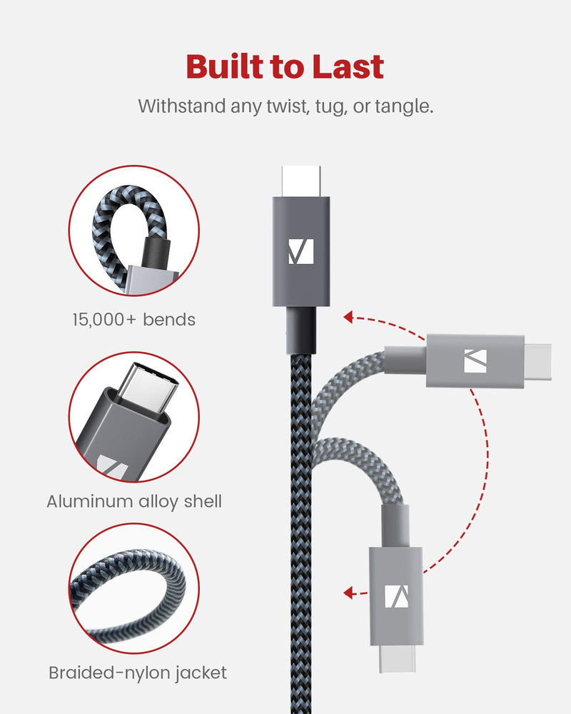  [AUSTRALIA] - USB C Extension Cable 6.6ft [100W, 20Gbps], iVANKY USB-C 3.1 Gen 2 Male to Female 4K Video Cable, Compatible with MacBook Pro/Air, Samsung, Nintendo Switch and More 6.6FT/2M