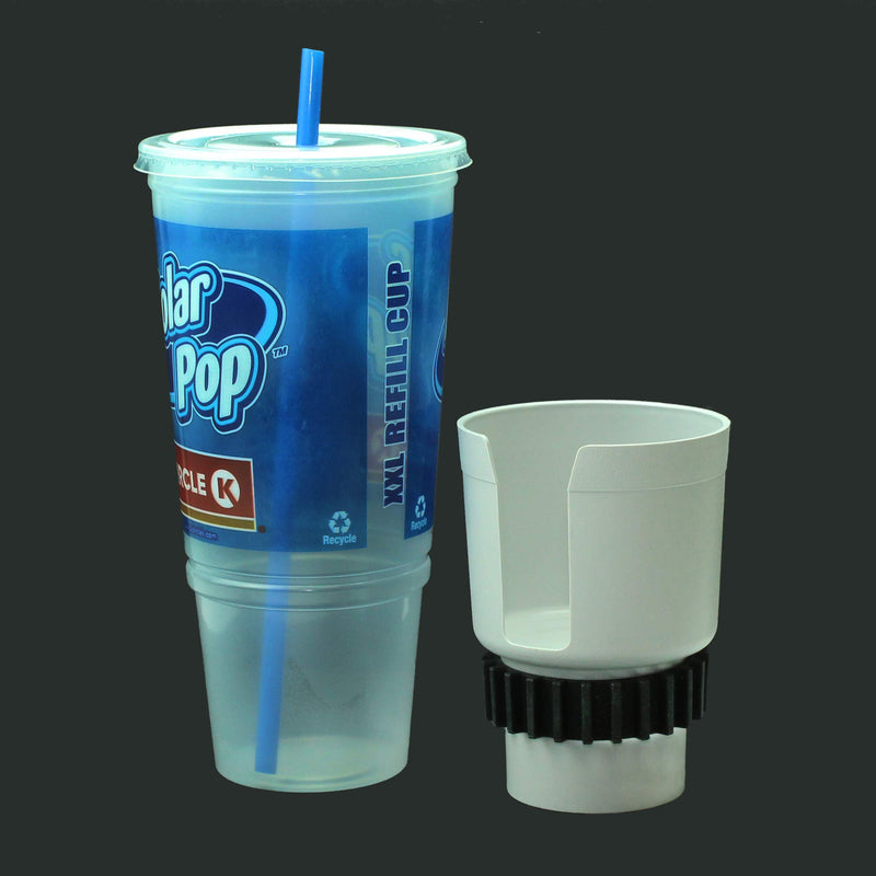  [AUSTRALIA] - Gadjit Cup Keeper 2.0 Cup Holder Adapter w/Adjustable Base Band for Hydro Flasks 18 21 24 oz, Yeti Tumbler 20 & 30 oz, Coffee & Travel Mugs 28 oz, Convenience Store Cups 48 oz, 1 Liter Bottle (Tan)