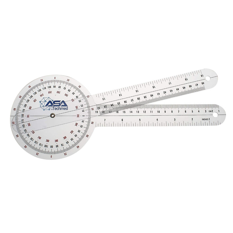  [AUSTRALIA] - ASA Techmed 6pcs 360° 12/8/6 Inch Medical Spinal Goniometer Angle Protractor Angle Ruler