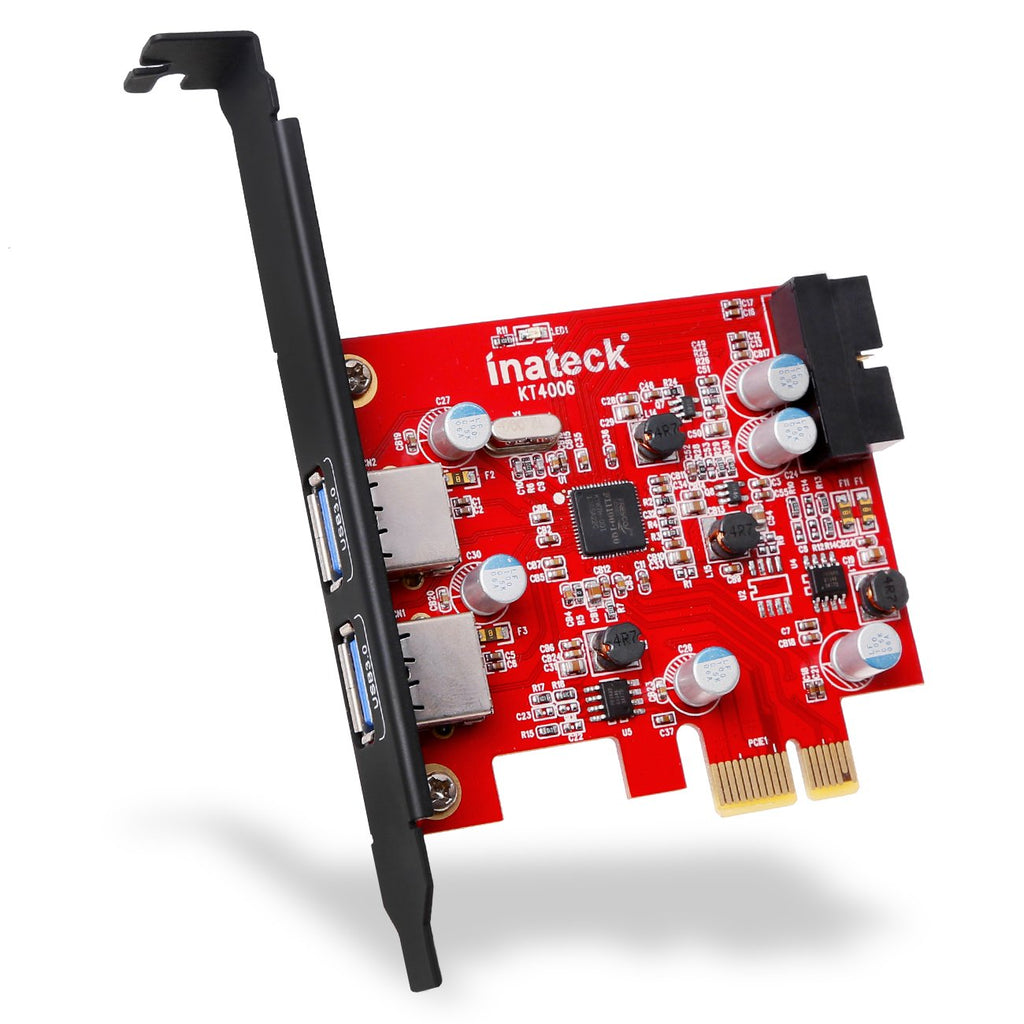  [AUSTRALIA] - Inateck 2 Port PCIe USB 3.0 Card with Internal USB 3.0 20-Pin Connector - Expand Another Two USB 3.0 Ports, Compatible Mac Pro, No Additional Power Connection Needed