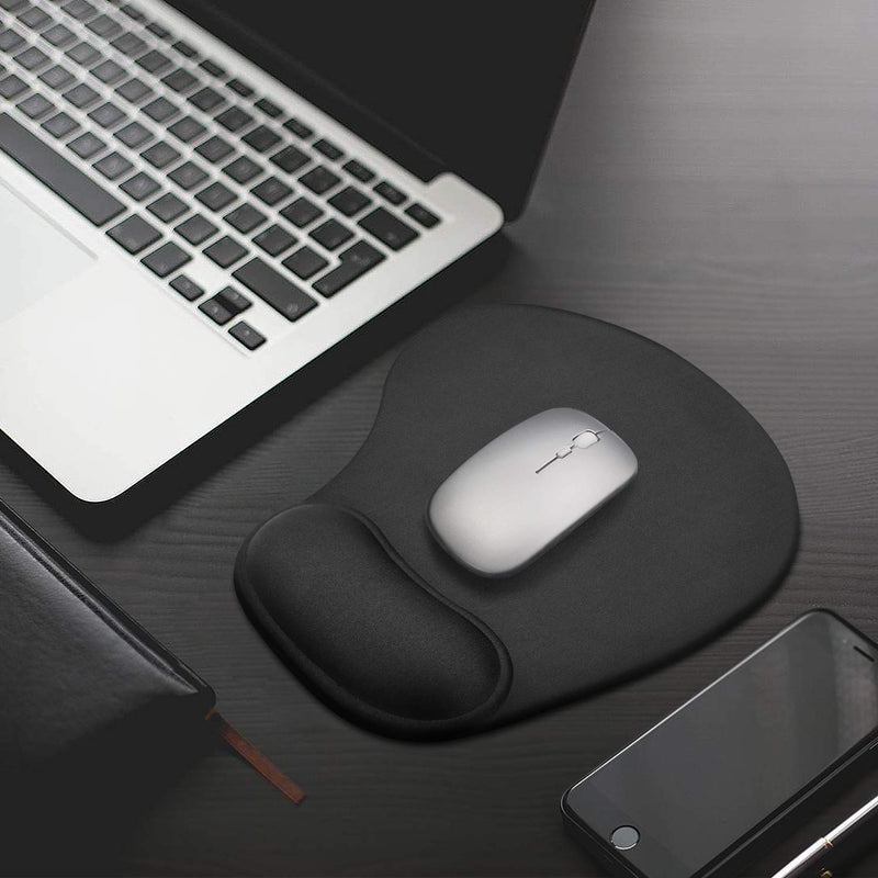  [AUSTRALIA] - JSD Gel Mouse Pad with Wrist Support Wrist Rests 10.00×9.25×1.3 inches (Black, 1 Pack) Black 1 Pack