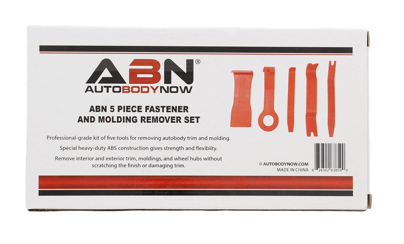  [AUSTRALIA] - ABN Premium Auto Trim Removal Tool Kit - 5Pc Pry Bar Set, Fastener Remover Trim Molding Interior Door Dash Panel Remover