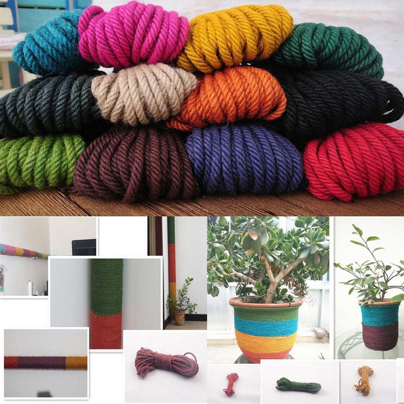  [AUSTRALIA] - DRAGON SONIC 100% Natural Color Hemp Rope(8mm),20 Meters(65 ft) for DIY Decoration Gift,Gray