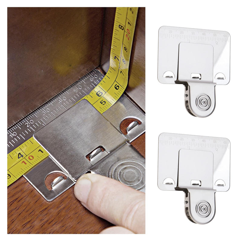  [AUSTRALIA] - Measuring Tape Clip for Corner and Curved Surface Precision Measuring Tool Stainless Steel Angle Measure Aid Clip Tape Measure Marking Accurate Reading