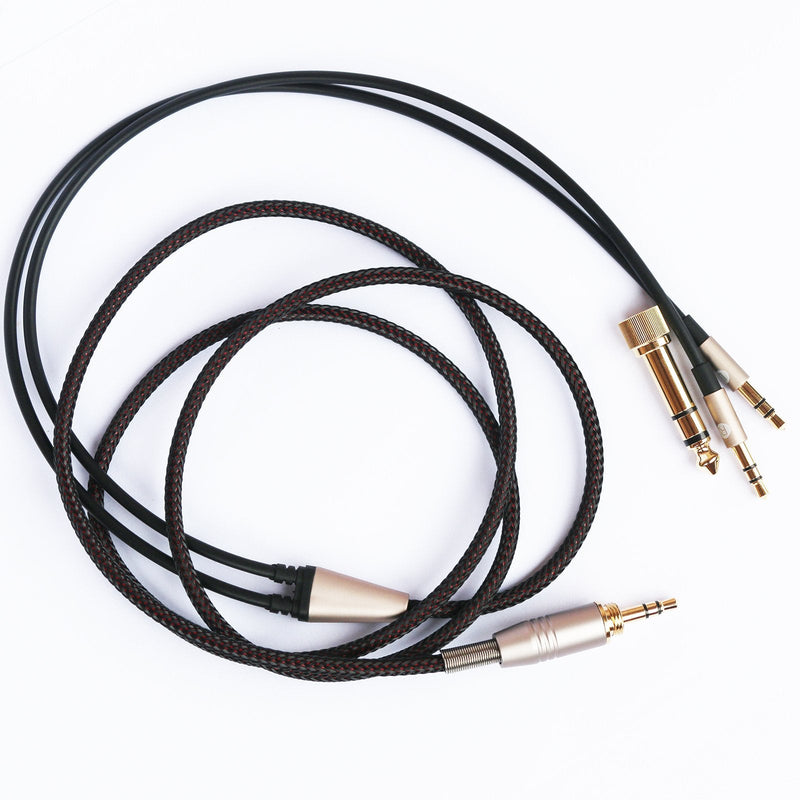  [AUSTRALIA] - NEW NEOMUSICIA Replacement Cable Compatible with Hifiman HE4XX, HE-400i (The Latest Version with Both 3.5mm Plug) Headphones 3.5mm / 6.35mm to Dual 3.5mm Jack Male Cord 1.2m/4ft with Dual 3.5mm male