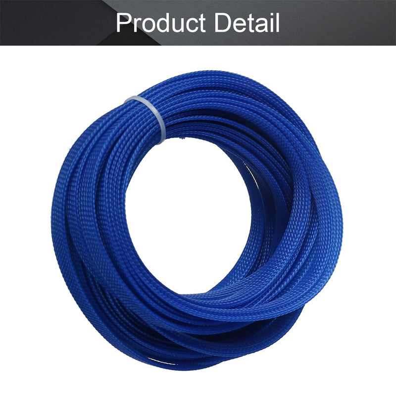  [AUSTRALIA] - Othmro 10m/32.8ft PET Expandable Braid Cable Sleeving Flexible Wire Mesh Sleeve Blue 10mm*10m