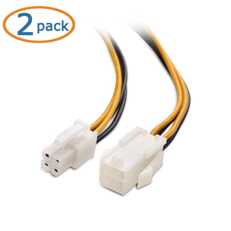 Cable Matters 2-Pack ATX Power Supply 4-Pin CPU Male to Female Extension Cable - 8 Inches - LeoForward Australia