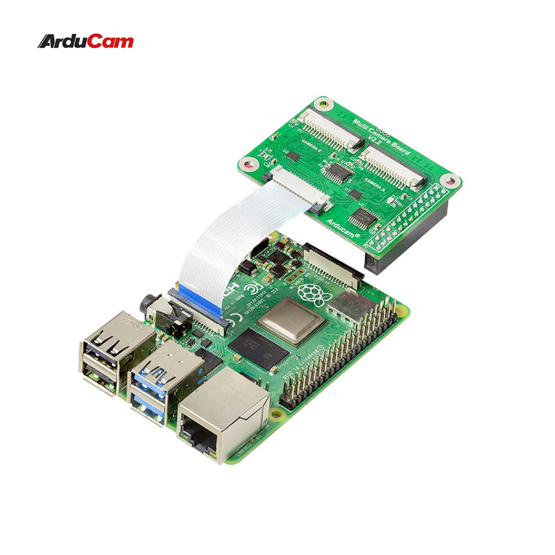  [AUSTRALIA] - Arducam Multi Camera Adapter Module V2.2 for Raspberry Pi 4 B, 3B+, Pi 3, Pi 2, Model A/B/B+, Work with 5MP or 8MP Cameras