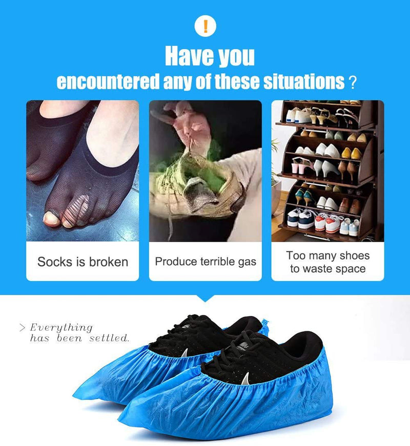 [AUSTRALIA] - ELEpure Shoe Covers Disposable Non Slip for Kids 50Pack (25Pairs) Non-woven Fabric Stretchable Durable - Fit US Children's 8-13.5/1-4 Blue(Small) Small