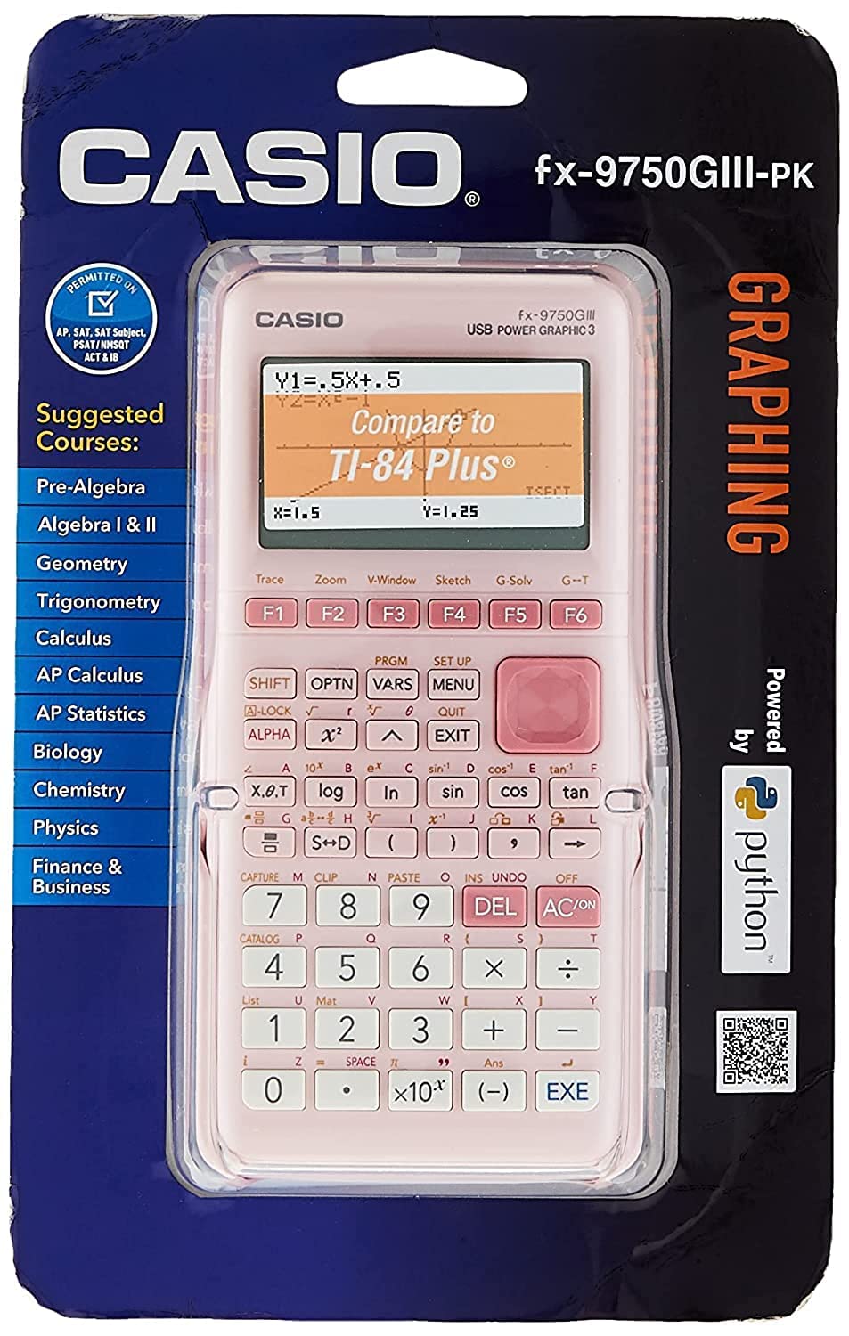  [AUSTRALIA] - Casio fx-9750GIII Pink Graphing Calculator (fx-9750GIII-PK)