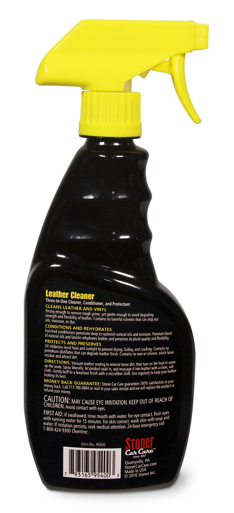  [AUSTRALIA] - Stoner Car Care 95400 Leather Cleaner and Conditioner, Interior Car Care, 3-in-1 Car Leather Cleaner, Conditions and Rehydrates, 16-Fluid Ounces, Set of 1