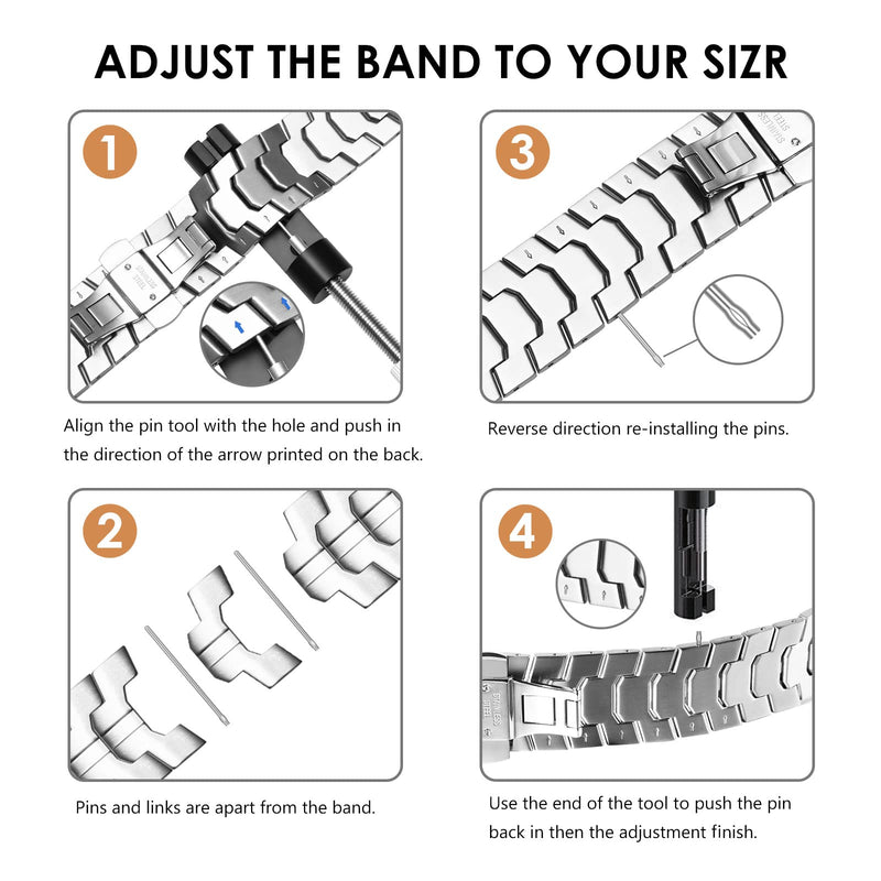  [AUSTRALIA] - CHANCHY Stainless Steel Band for Apple Watch Ultra Band 49mm 45mm 44mm 42mm 38mm 40mm 41mm, Metal Strap with Folding Clasp for Apple Watch Series 8 7 6 5 4 3 2 1 SE Men (Silver, 49mm 45mm 44mm 42mm) Silver 42mm/44mm/45mm/Ultra 49mm