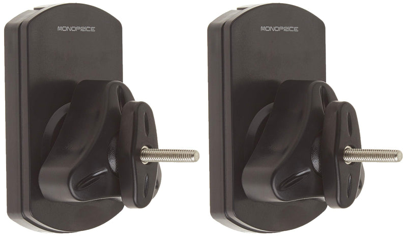  [AUSTRALIA] - Monoprice Low Profile 22 lb. Capacity Speaker Wall Mount Brackets (Pair) Black