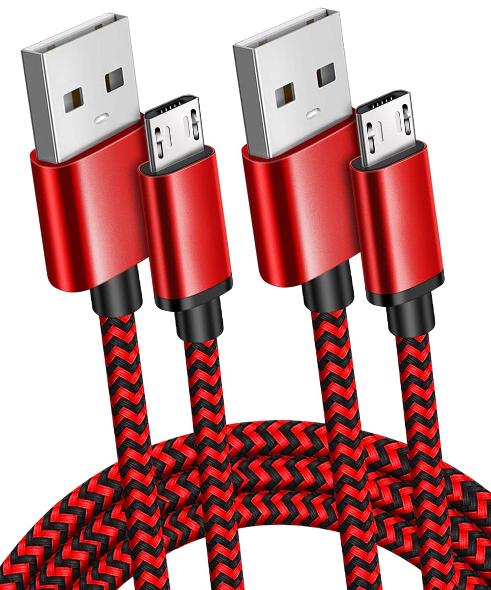  [AUSTRALIA] - 2Pack 10ft Long Micro USB Android Charger Cable Fast Quick Charging for Amazon Kindle Fire HD 6 7 8 10(1-8th Gen) HDX 8.9" 9.7" Tablets and E-Reader(3rd-11th), Xbox One S/X/Elite, PS4 Pro/Slim