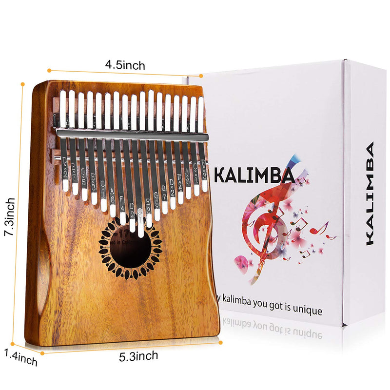 Kalimba Thumb Piano 17 Keys, Portable Mbira Finger Piano Gifts for Kids and Adults Beginners - LeoForward Australia