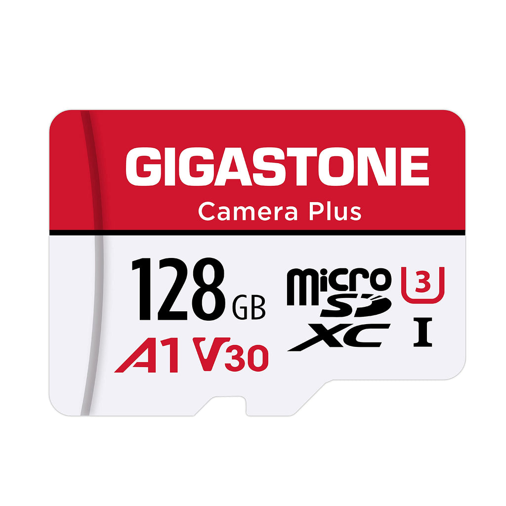  [AUSTRALIA] - Gigastone 128GB Micro SD Card, Camera Plus, GoPro, Action Camera, Sports Camera, High Speed 100MB/s, 4K Video Recording, MicroSDXC Memory Card UHS-I A1 V30 U3 Class 10 128GB Camera Plus 1-Pack