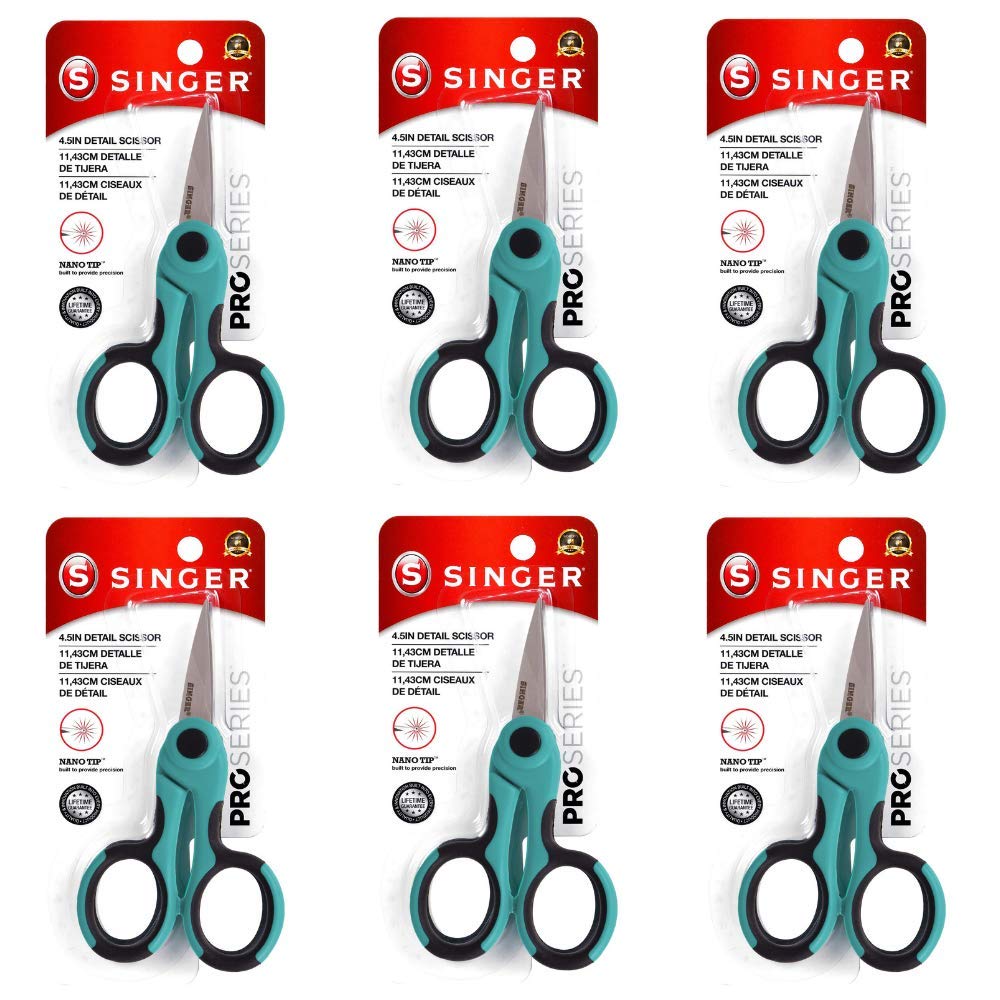  [AUSTRALIA] - SINGER 00557 4-1/2-Inch ProSeries Detail Scissors with Nano Tip (6-Pack) 6-Pack