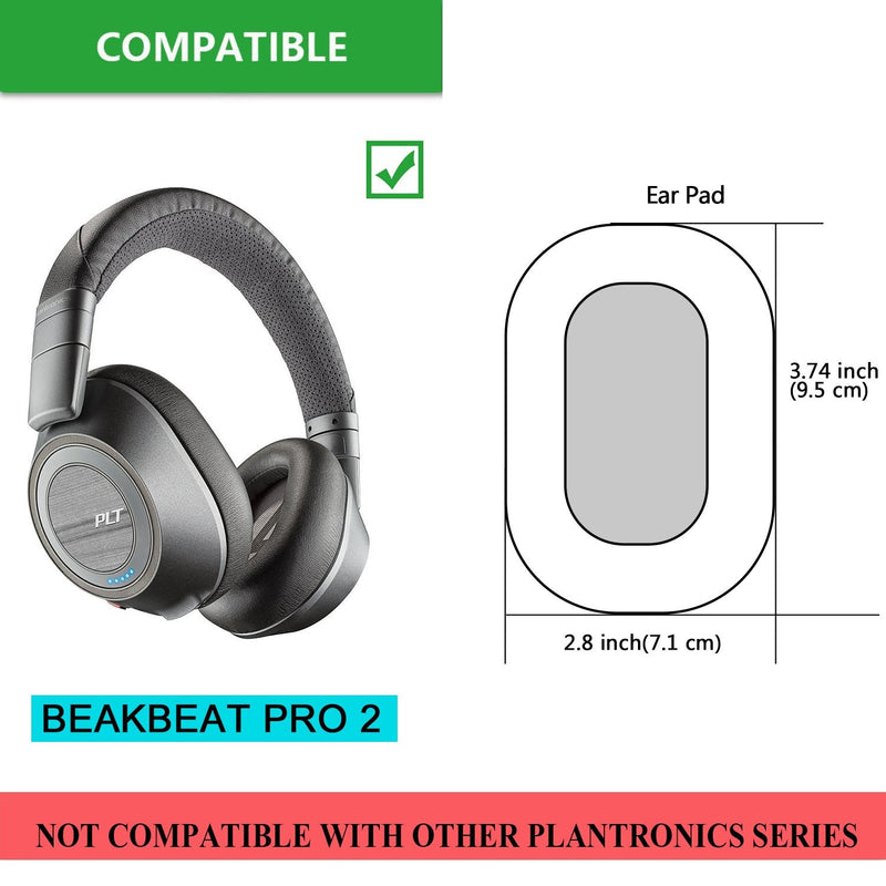  [AUSTRALIA] - BackBeat Pro 2 Earpads, JARMOR Replacement Protein Leather & Memory Foam Ear Cushion Pad Cover for Plantronics BackBeat Pro 2.0 Wireless Noise Cancelling Headphones (Gray) Gray