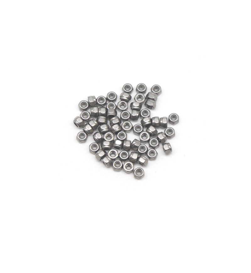  [AUSTRALIA] - cSeao 60Pcs M2 x 0.4mm Hex Nylock Nuts Nylon Insert Self Locking Nuts for SCX24 RC Model, 304 Stainless Steel, DIN985 M2-0.4mm 60pcs