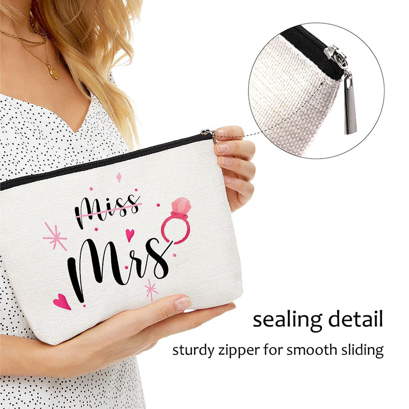 Miss to Mrs, Bridal Shower Gifts,Engagement Gifts Future Bride Gift, Future Mrs Gifts, Wedding Gift-Cosmetic Bag Gifts,Makeup Bag Gifts - LeoForward Australia