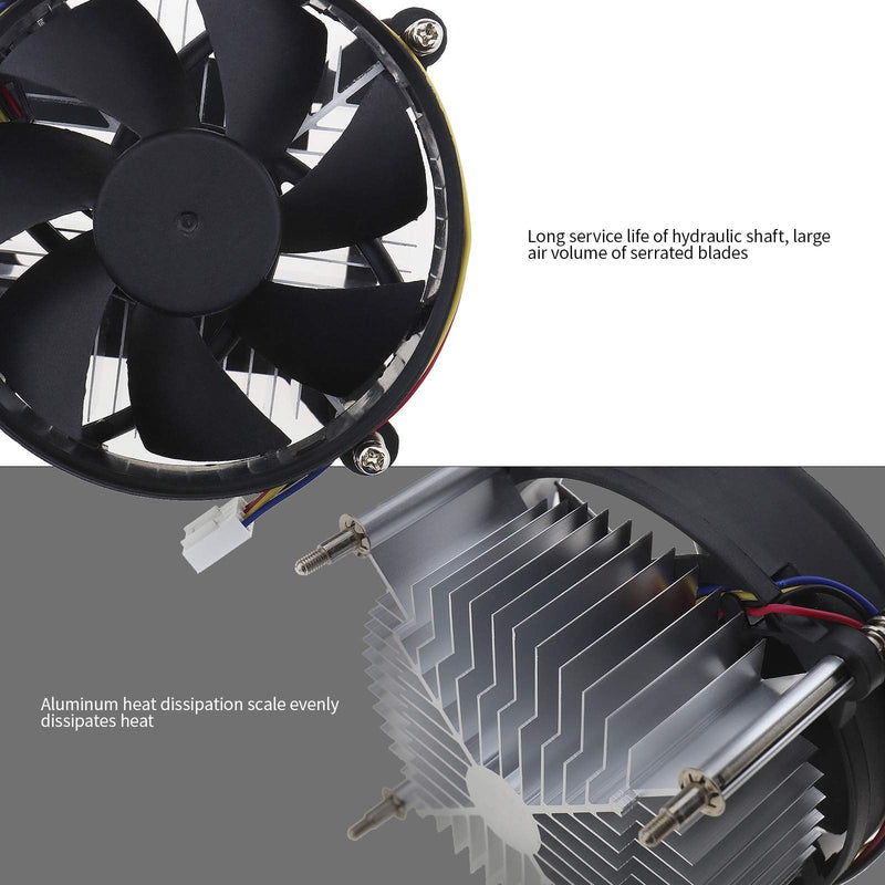  [AUSTRALIA] - CPU Cooling Silent Fan with Heatsink, Compatible with Intel I3 I5 LGA 1150 1155 1156 3W 2200 RPM