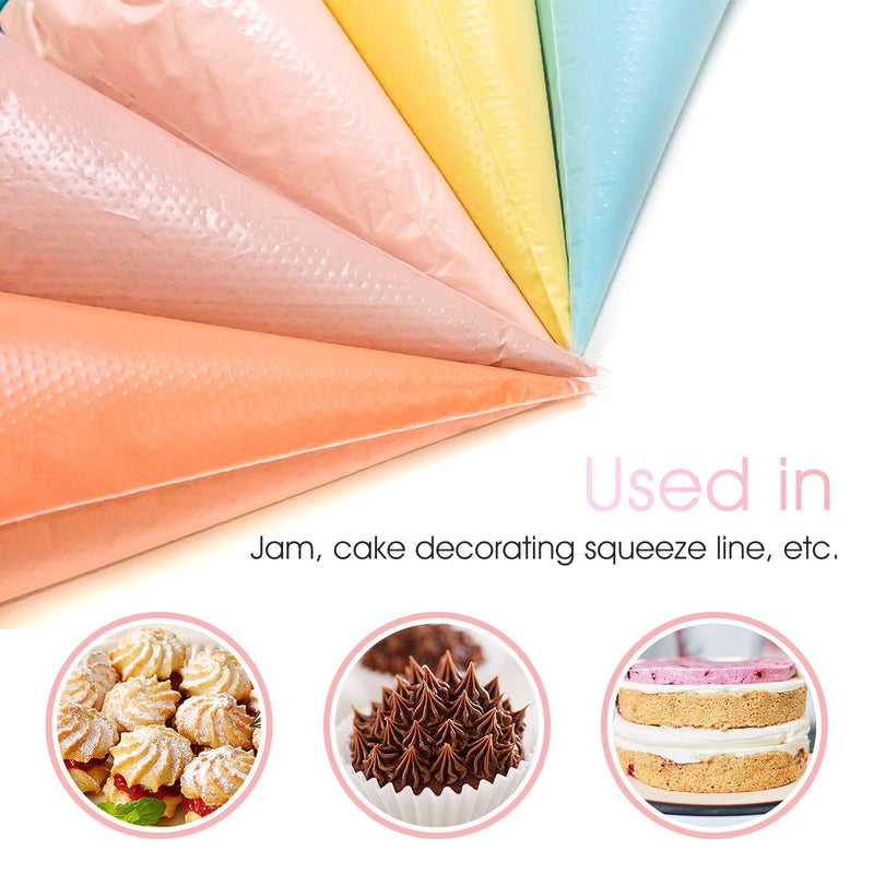  [AUSTRALIA] - Disposable Piping Bag, FantasyDay 100 Pieces 12 Inch Disposable Icing Pastry Bag Extra Thick Cake Cupcake Decorating Bag - Anti-Burst Pastry Bag for Cream Icing Frosting Candy Cake Decorating Supplies